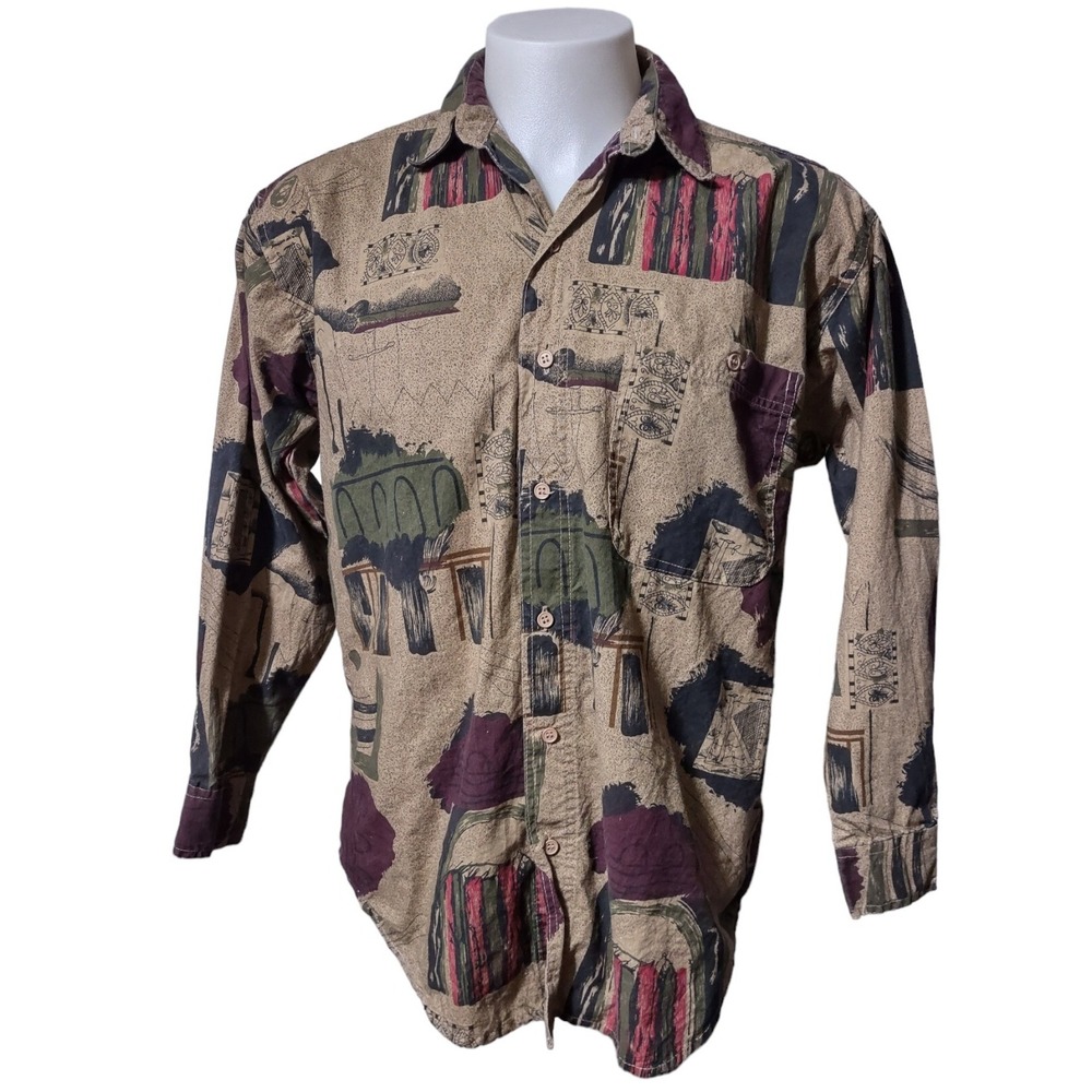 Sims Wear Shirt Men's Size Small Skater Long Sleeve Button Down Pocket Collared.